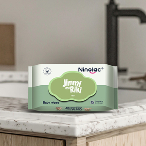 Lingettes humides pour bébé jetables, douces pour la peau, 80 pièces, paquet de tissus à l'<span class=keywords><strong>huile</strong></span> <span class=keywords><strong>d</strong></span>'<span class=keywords><strong>olive</strong></span>, taille de feuille personnalisée, matière en coton pour le nettoyage et les soins de la peau - Product Image 1