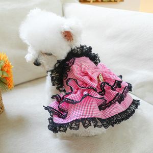Vestido de Gasa Casual con Estampado de Margaritas para Mascotas Pequeñas y Perros, Venta al por Mayor de Ropa para Mascotas, Moda Primavera-Verano - Product Image 3