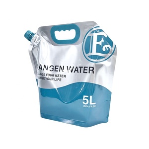BPA free large capacity 5 liters <b>metalized</b> color foldable plastic drinking kangen water bag - Product Image 3