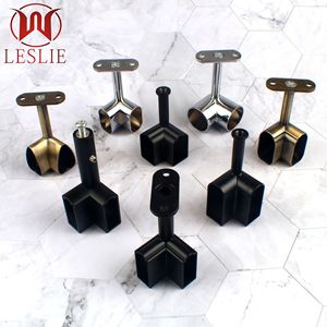 Soporte de esquina de aleación de zinc Leslie para montaje en techo, accesorio para barra de armario, base de tubo de 90 grados - Product Image 1
