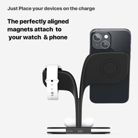 3 In 1 Laadstation Draadloze Oplader Magnetisch Blad 15W Multifunctionele Telefoon Smart Watch Oortelefoon Oplader Voor Apple iPhone