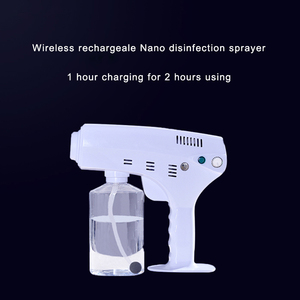 Atomizzatore portatile ricaricabile senza fili da 600 ml con luce blu, nebulizzatore regolabile, pistola spray nano disinfettante. - Product Image 3