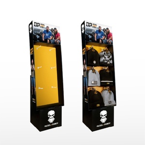 Eco-friendly Supermarket Floor <b>Display</b> Rack Customizable Foldable Recycled Cardboard Stand Peg <b>Hooks</b> for Hanging Electronic - Product Image 1