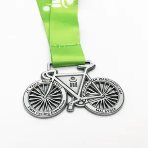 Medalha de ciclismo, venda quente personalizada da malásia bicicleta esporte