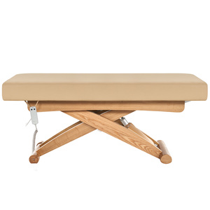 <strong>DSF</strong> Electric Adjustable Wood Furniture for Spa Beauty &amp; Salon Lash Bed Facial Table with Hand Controller for Hotels - Product Image 3