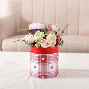 Caja de regalo redonda con tapa, caja de flores redonda con tapa Soul & Lane: personalizable según sea necesario - Product Image 4