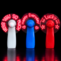 Mini Ventilador LED con Mensajes Personalizables, Pantalla de Texto Desplazable, Portátil, Funciona con Batería, para Bodas y Festivales