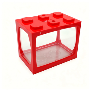 Aquarium multifonctionnel en blocs de construction pour poissons Betta et petits reptiles, mini-aquarium empilable facile à installer pour la décoration de la maison - Product Image 1