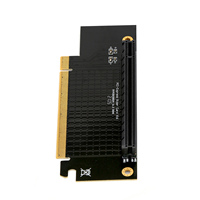 고속 컴퓨터/서버 PCI Express 3.0 16X 남성-여성 U1/U2 라이저 카드 90도 내구성 FR4 소재 재고 있음