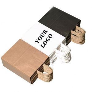 ถุงกระดาษคราฟท์คริสต์มาสพิมพ์โลโก้ตามสั่งราคาส่งถูกพร้อมหูหิ้ว - Product Image 1