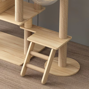 Grand arbre à <span class=keywords><strong>chat</strong></span> multi-niveaux avec poteaux à gratter en sisal, lit en acrylique transparent, meubles d'intérieur <span class=keywords><strong>pour</strong></span> chats - Product Image 3