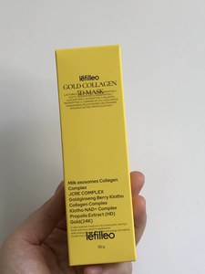 Maschera Coreana Lefilleo 24k Gold Collagen 5D con PDRN di Salmone, Idratazione Profonda, Cura della Pelle Luminosa, Maschera Idratante Peel-Off 65g - Product Image 3