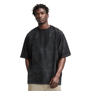 T-shirt Col Rond Effet Flocon de Neige Lavé 100% Coton Unisexe Coupe Ample Vêtement Promotionnel Jeunesse - Product Image 1