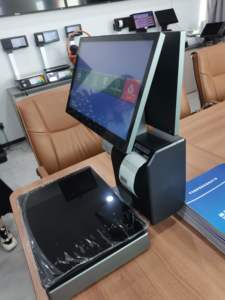 Báscula de impresión de códigos de barras para PC al por mayor, báscula de caja con doble pantalla táctil y API Android para supermercados y carnicerías - Product Image 4