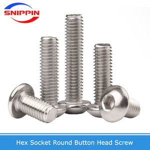 1/4-20 5/16-18 3/8-16 1/2-13 316 Roestvrij Staal Unc Us American Standaard Hexagon Zeskant Socket Ronde Knoopkop Schroef Allen Bout - Product Image 3