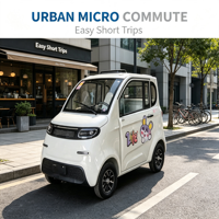 Voiture électrique entièrement fermée pour personnes âgées, 4 places, cabine sécurisée, mini-voiture électrique pour le transport des seniors