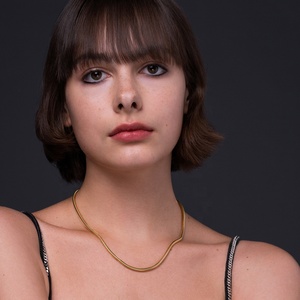 <span class=keywords><strong>Collar</strong></span> de cadena de serpiente chapado en oro de 18K, joyería de acero inoxidable, P203166 - Product Image 5