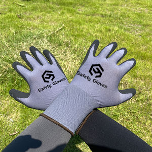 قفازات تشوانغيينغ المطلية باللاتكس الرغوي مقاس 15، قفازات أمان مطلية باللاتكس للبناء والحدائق بسطح مصنفر - Product Image 5