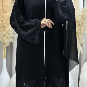 Tùy Chỉnh Chất Lượng Cao Dresses Cho khiêm tốn Phụ Nữ Tự Tin Đất Sét Mềm Dài Tay Áo Trượt Váy khiêm tốn Sang Trọng Ánh Sáng Căng Áo Sơ Mi Abaya - Product Image 2