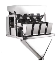 Machine de remplissage de granulés d'aliments pour poissons et animaux de compagnie avec peseuse linéaire à 4 têtes pour seaux et bocaux
