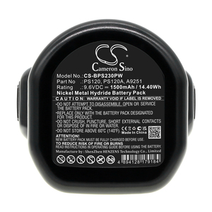 Batteria fro <span class=keywords><strong>Black</strong></span> & <span class=keywords><strong>Decker</strong></span> A9251, PS120, PS120A - Product Image 5