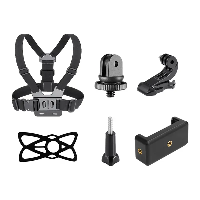 Chest Strap Holder Set for Mobile Cell Phone Clip Holder Harness Mount Head Strap Holder Kit for action camera