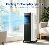 Climatiseur portable Airwens 9000 BTU à fréquence fixe, faible bruit, économe en énergie, refroidissement/chauffage, télécommande, usage domestique