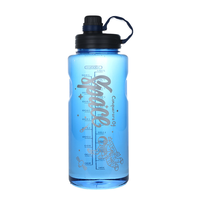 Bouteille d'eau en plastique de 5 gallons unisexe de 5 gallons de large bouche demi-gallon motivationnelle sans BPA avec manchon personnalisé pour l'eau bouillante de camping