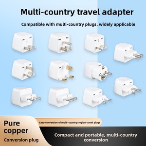 <span class=keywords><strong>Adattatore</strong></span> da Viaggio Portatile in Rame Puro, Convertitore ad Alta Potenza con Guscio in PC, <span class=keywords><strong>Spina</strong></span> Multi-Paese - Product Image 5
