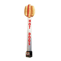 Tube de ciel gonflable Led Lighting Nouveau design Pizza Gonflable Hot Dog Hamburger Danseur d'air à vendre