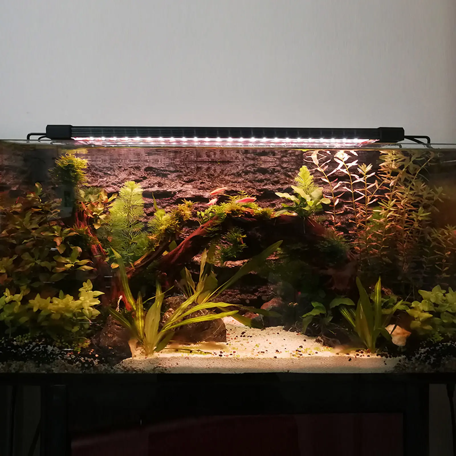 Cusomik 11-28w lumière de récif led aquarium d'eau salée marine accessoires d'aquarium longueur réglable led plante élèvent la lumière