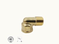 Coude de raccordement en laiton forgé à 90 degrés, connexion femelle NPT 1/8 po, classe de tuyauterie, forme égale, marque HT, modèle 310-4