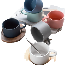 Taza de Cerámica Personalizada con Logotipo, Minimalista, Pequeña y Linda, de 6oz, para Té y Café, Acabado Mate Nórdico, Azul/Blanco/Rosa, Regreso a Clases - Product Image 4