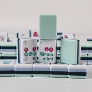 Fichas de Mahjong Americano de Plástico, Hechas a Mano, de Cuatro Capas, con Combinación de Colores, para Entretenimiento y Ocio en Casa o de Viaje - Product Image 1