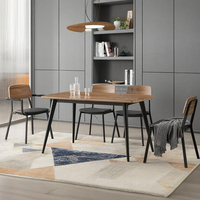 Vente en gros de chaises de salle à manger en PU empilables en métal aluminium rembourrées en grain de bois chaise de salle à manger d'extérieur pour restaurant