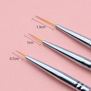 3Pcs/Set Kolinsky Gel Nail Art Line Painting <b>Brushes</b> Crystal Acrylic Thin Liner Drawing Pen Nail Art Manicure Tools Set - Product Image 4