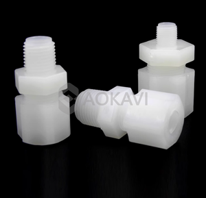 PVDF NPT filettatura a compressione maschio-connessione rapida <span class=keywords><strong>Union</strong></span>, resistente ai prodotti chimici per tubo dell'acqua dell'aria - Product Image 1