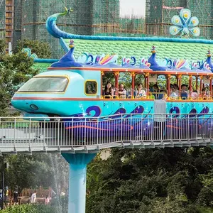 theme amusement parks Overhead monorail tourist train