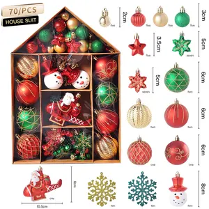 2023 REE 70 Plastic lastic xed ixed ululk OME Home edding arty ececor IG iant ararge rihristmas REE todos los Ornaments IFT Bojes et - Product Image 1