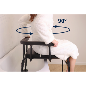 Siège de bain pour adulte avec poignée d'accès facile, banc de transfert rembourré pour baignoire KMINA K30036 - Product Image 3