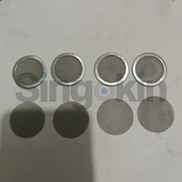 Filter baja tahan karat layar jala SUS bulat cakram pemotong 13mm 25mm 50mm 90mm 100mm 120mm dll lubang persegi untuk Filter cairan