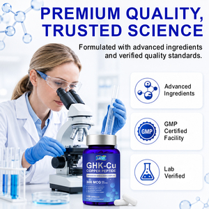 Capsule di Peptidi di Rame GHK Cu Lenm 300 Mcg, Integratore Antiossidante con Biotina per <span class=keywords><strong>il</strong></span> Supporto di Collagene, Pelle e <span class=keywords><strong>Capelli</strong></span> - Product Image 5