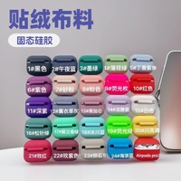 Étuis en silicone liquide écologiques de couleur unie avec intérieur en fibre floquée pour Airpods Pro 2e et 3e génération, housse pour écouteurs sans fil