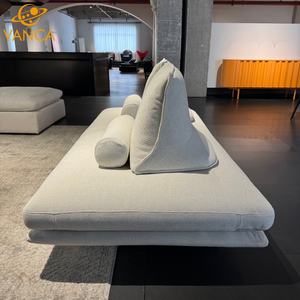 Sofá pequeño de lujo simple moderno de estilo minimalista, sofá <span class=keywords><strong>blanco</strong></span> de lino para sala de estar - Product Image 5