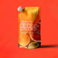 Op maat gedrukte vloeibare verpakkingen met uitgiettuit, food grade stand-up pouch voor gedroogd fruit, sap en gelei, verpakkingszakken met uitgiettuit.