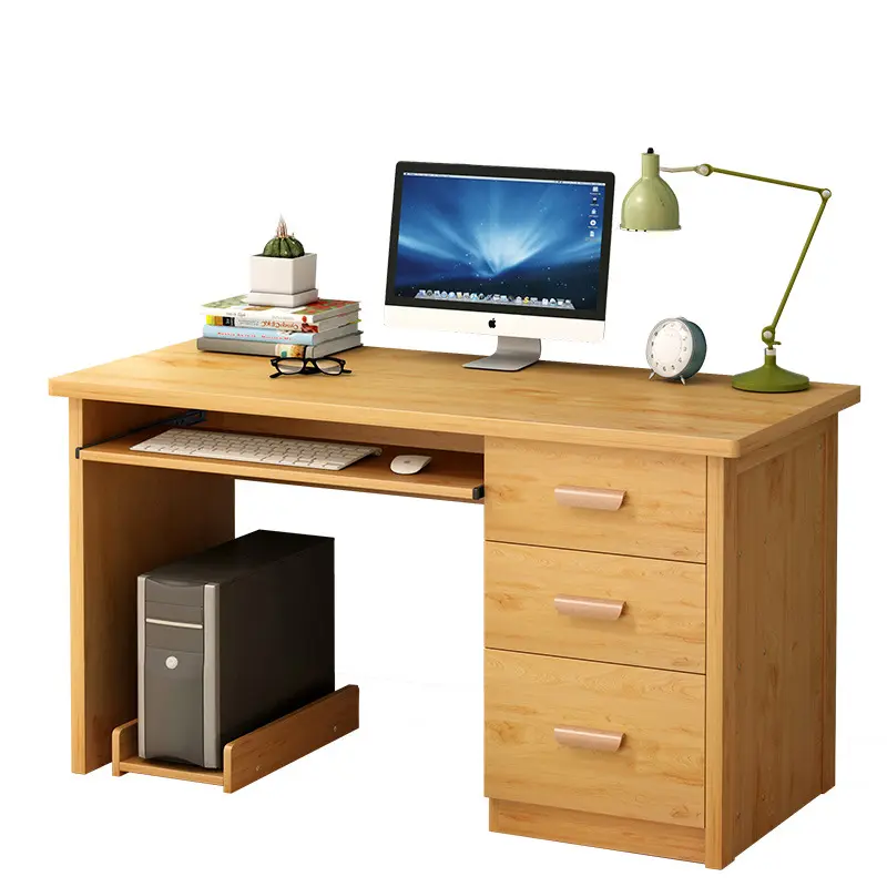 Diseño moderno de madera para el hogar, muebles de oficina, escritorio de ordenador, escritorio de estudio para estudiantes con cajón