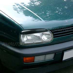 1 paire de couvre-phares en fibre de carbone pour Volkswagen Golf 3 MK3 1992 1993 1994 1995 1996 1997 1998 1999 - Product Image 5