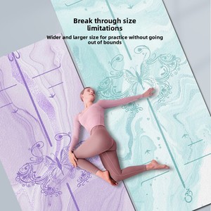 Nouveau <span class=keywords><strong>tapis</strong></span> de <span class=keywords><strong>yoga</strong></span> silencieux, pliable, antidérapant, absorbant les chocs, en suède polaire, largeur 1,5 mm, longueur 80 cm, pour les entraînements à domicile et les séances de saut à la corde - Product Image 3