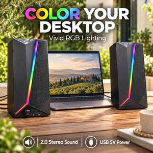 2.0 Channel Computer <b>Speakers</b> With USB Power 3.5mm Stereo Jack 2-Inch Drivers And Plug And Play Desktop Setup For PC <b>Accessories</b> - Product Image 3