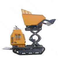 Nouveau mini-dumper sur chenilles Euro 5 à essence ou diesel, avec levage hydraulique et alimentation automatique, pour le transport